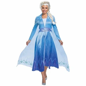 Elsa Deluxe Disney Frozen 2 Snow Queen Movie Book Week Adult Womens Costume S - Picture 1 of 1