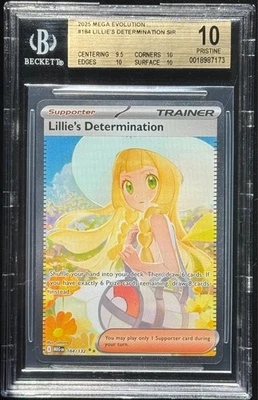 (PSA) BGS Pristine 10 Lillie's Determination Full Alt Art SIR Pokemon Card #184 - Image 1 of 3