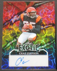 Chad Johnson 2024 Leaf Exotic Red Yellow Blue Scope Autograph (1/2) Bengals Auto - Picture 1 of 3