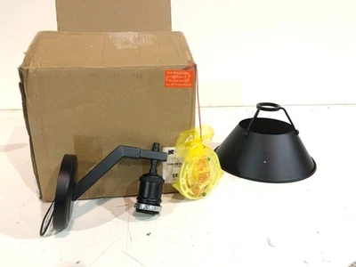 Golden Lighting 3306-1W BLK-BLK Orwell 4.875 in. 1-Light Matte Black Sconce - Image 1 of 3