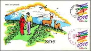 COLLINS #2143 LOVE FDC - Picture 1 of 1