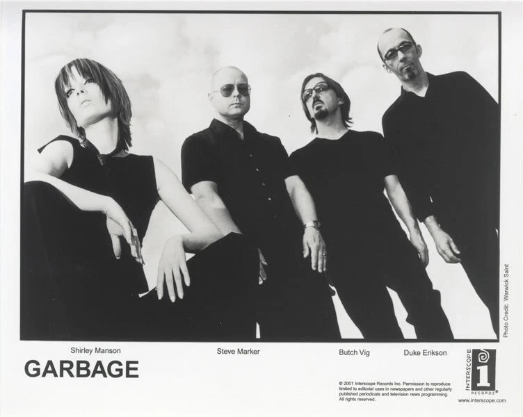 Garbage Shirley Manson Butch Vig Marker Erikson 2001 Band Original 8x10 Photo - Image 1 of 1