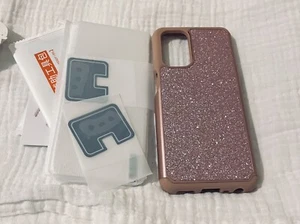 Custodia telefono per OnePlus Nord N200 5G rosa glitter cover - Foto 1 di 2