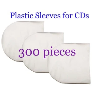Replacement Semitransparency Plastic Sleeves for CD's disc 300 pieces inner bag - Imagen 1 de 4