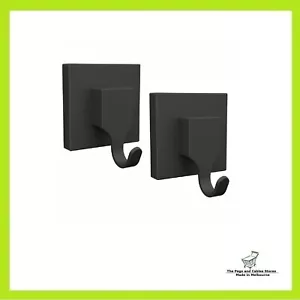 Fusion-Loc 13kg Matte Black Suction Bathroom Hook - 2 Pack - Picture 1 of 1