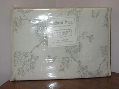 SOUTHERN LIVING BLYTHE FUNDA NÓRDICA MINI SET LINO ALGODÓN FLORAL TAMAÑO COMPLETO/QUEEN  Foto 1 de 2