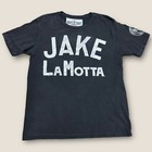 Roots of Fight Shirt Sz L Faded Black Short Sleeve Jake Lamotta Champ WBC WBA