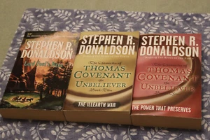 The Chronicles of Thomas Covenant Stephen R. Donaldson Vols. 1-3 PBK Like New - Picture 1 of 4