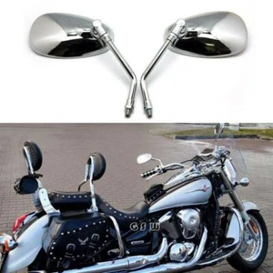 Chrome Motorcycle Mirrors 10MM For KAWASAKI Vulcan VN 2000 1600 1500 900 800 500 - Bild 1 von 12