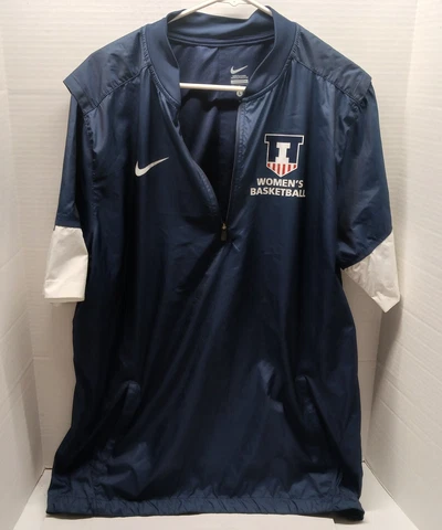 Nike Fighting Illini Women's Basketball NCAA Warm Up Jacket - Women's L **RARE** Cover