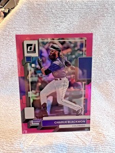 Charlie Blackmon 2022 Donruss Baseball #98 Holo Pink Colorado Rockies