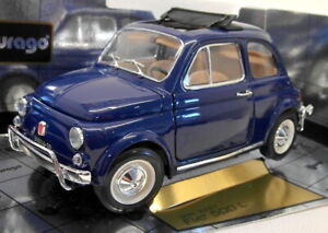 Burago 1/16 Scale Model Car 3327 - 1968 Fiat 500L - Blue