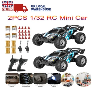 2PCS 1:32 High Speed 20KM/h RC Car Remote Control Off-road Truck Buggy Toy Adult - Picture 1 of 13