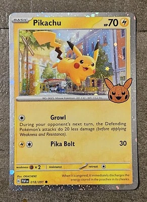 Pokémon TCG Halloween Trick Or Trade 2024 Pikachu #18/91 Cosmos Common - Image 1 of 2