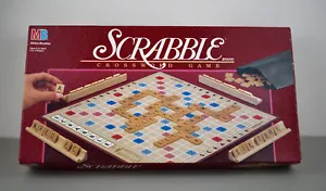 Vintage 1989 Scrabble Crossword Board Game Wooden Tiles Milton Bradley - Picture 1 of 13