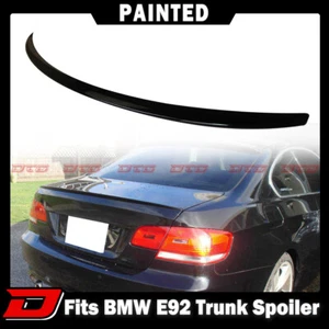 Painted Glossy Black Fit BMW 3-Series Coupe E92 M3 Type Trunk Spoiler ABS - Bild 1 von 5