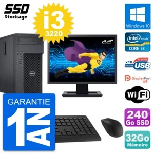PC tour DELL T1650 MT Bildschirm 22 " Intel i3-3220 RAM 32Go SSD 240Go Windows - Bild 1 von 9
