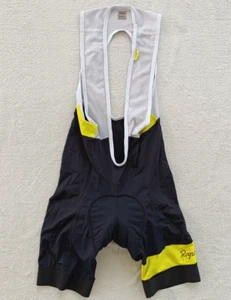 Rapha mens Black Yellow Lightweight Padded cycling bib shorts size XS - Picture 1 of 14