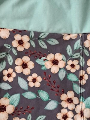 Leggings Florales Flores TC Pantalones de Correr Gris Verde Aqua Marrón Crema  Foto 1 de 4