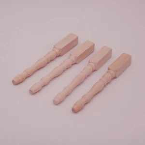 4x Dolls House Plain Column Chair Legs Unpainted 1:12 Scale Miniature Country - Picture 1 of 4