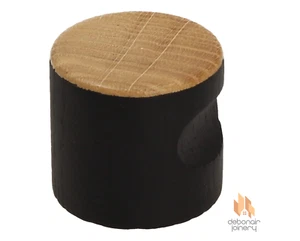 Holz Schrankknauf matt schwarz Türknauf - Bild 1 von 2