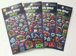 4 sheets angry bird puffy sticker