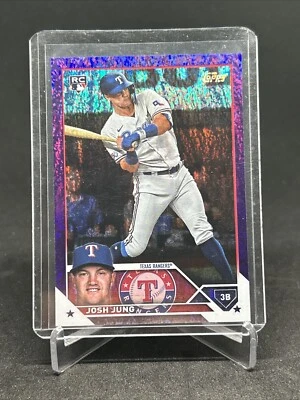 2023 Topps Josh Jung RC Rookie Purple Foil /799 SP Rangers #529 - Image 1 of 2