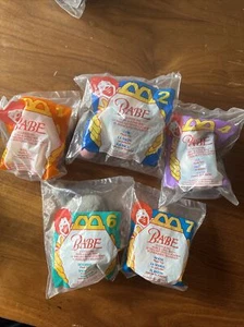 Sealed Lof 5 BABE McDonald's Happy Meal Toy - 1995 #1, 2, 4, 6, 7 Babe Included - Picture 1 of 11