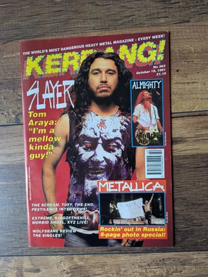 Kerrang! 363 Slayer, Metallica in Russia 8-page Photo Special, The Almighty - Image 1 of 4