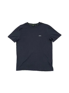 Hugo Boss Stretch-Cotton Regular Fit T-Shirt Contrast Logo Men’s L - Dark Blue - Picture 1 of 3