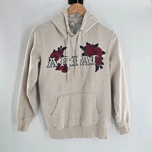 Ariat Talla Pequeña Mujer Beige Algodón Polar Bota Granero Bordado Logo Sudadera con Capucha - Imagen 1 de 9