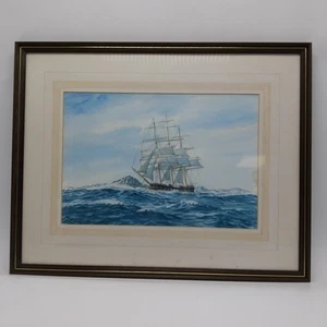 Roger Adams Original Watercolour Sailing Ship Signed, Mounted, Framed 55x43 cms - Picture 1 of 22