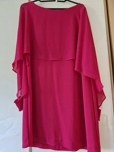 Zara Cocktailkleid pink, Gr. M, Volant + leicht transparente Schlitz-Ärmel offen - Bild 1 von 5