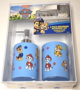 Paw Patrol Juego de accesorios de baño de 3 piezas soporte para cepillo de dientes bomba de jabón azul NUEVO - Imagen 1 de 9