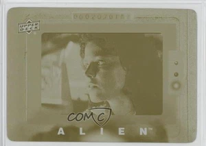 2017 Alien Movie Printing Plate Yellow Modern 1/1 Ellen Ripley A Warning? p1l - Picture 1 of 3