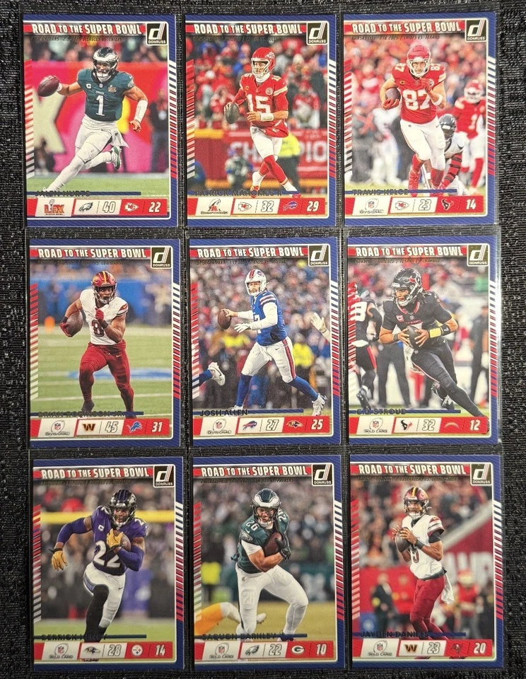Tarjeta de la NFL Panini Donruss Road to the Super Bowl 2025 completa tu conjunto que elijas Foto 1 de 1