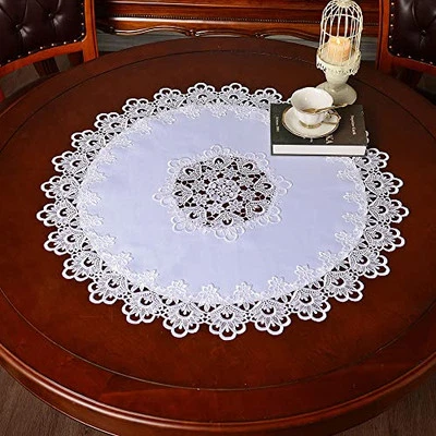  Lace Small Table Cloth Fall Christmas Macrame Tablecloth Table Topper for  - Image 1 of 4