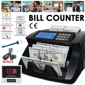 Bill Counter Money Cash Counter Machine Notes Counting Machine Automatic New - Picture 1 of 12