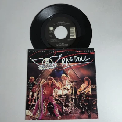 Aerosmith "Rag Doll" 45 Tested Vg+ Jukebox Picture Sleeve 1987 - Image 1 of 4