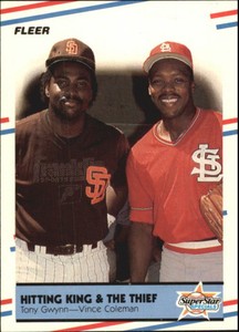 1988 Fleer Baseball Glossy #634 Tony Gwynn/V.Coleman 