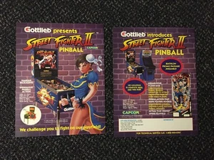 2 FACTORY ORIGINAL 1993 GOTTLIEB STREET FIGHTER II PINBALL FLYERS NEW OLD STOCK - Picture 1 of 1