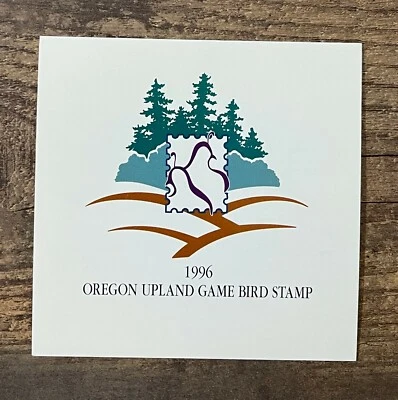 WTDstamps - 1996 OREGON - State Upland Game Stamp - Mint OG NH **BOOKLET TYPE** - Image 1 of 2