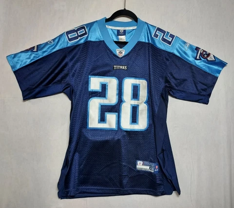 Vintage Reebok On Field Chris Johnson #28 Tennessee Titans NFL Jersey Mens Sz 48 Cover
