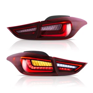 VLAND Pair Full Red LED Tail Lights W/Sequential For 2011-2016 Hyundai Elantra - Bild 1 von 12