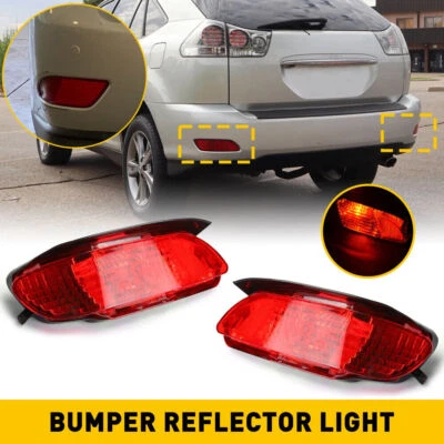 Pair Rear Bumper Reflector Light w/ Bulbs For 2004-2009 Lexus RX400h RX350 RX330 Foto 1 de 4