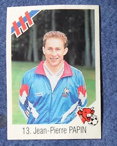 LOT 2 vignettes LA VACHE QUI RIT FOOTBALL FRANCE 1992 PAPIN CANTONA - Picture 1 of 2