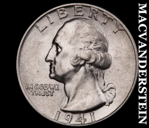 1941 Washington Quarter - Scarce High Grade Lustrous No Reserve #C2631 - Picture 1 of 2
