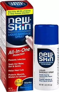 3 Pack NEW-SKIN Liquid Bandage Spray for Cuts and Minor Scrapes, 1 Oz each - Picture 1 of 1