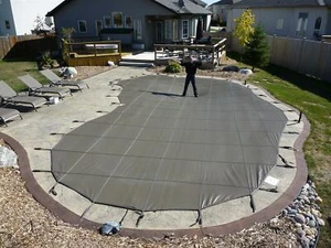 Latham Bermuda fiberglass pool Solid Safety Cover Black - Blue or Green - Picture 1 of 1