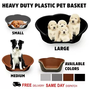 More details for pet basket for cat kitten dog waterproof plastic ventilated washable puppy bed